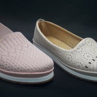 Дамски ежедневни обувки 3306 бежови и розови, снимка 2 - Дамски ежедневни обувки - 36901978