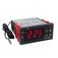 Цифров контролер за температура с 1 сензор, термостат, терморегулатор 12V, снимка 1 - Друга електроника - 37221498
