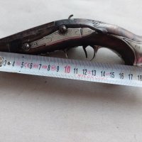 Много рядък миниатюрен капсулен пищов-сребърен обков ORIGINAL DERINGER SINGLE-SHOT POCKET PISTOL, снимка 15 - Антикварни и старинни предмети - 44479312