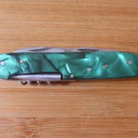 Джобно ножче 6 инструмента с виличка зелено с калъф Буковец, снимка 10 - Антикварни и старинни предмети - 44423146