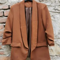 Елегантно сако, кафяв цвят, номер стандарт, снимка 2 - Сака - 42035187