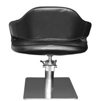 Фризьорски стол в черно T54 с просторна седалка, снимка 3 - Фризьорски столове - 42874724