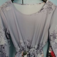 Красива лилава рокля на цветя, снимка 4 - Рокли - 40151357