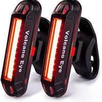 Нови 2 броя USB акумулаторна LED светлина за велосипед Трицветна задна , снимка 1 - Аксесоари за велосипеди - 40680567