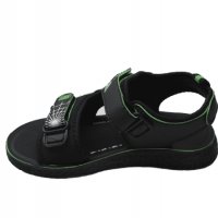 Черни сандали на Спайдърмен в зелено за момче, снимка 5 - Детски сандали и чехли - 37040087