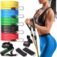 КОМПЛЕКТ ЛАСТИЦИ ЗА ТРЕНИРОВКА POWER RESISTANCE BANDS, снимка 1 - Фитнес уреди - 37945709