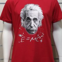 Нова мъжка тениска с трансферен печат Алберт Айнщайн, снимка 7 - Тениски - 34963916
