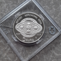 Възпоменателна сребърна монета 5 Euros Johannes Kepler, снимка 1 - Нумизматика и бонистика - 44715639