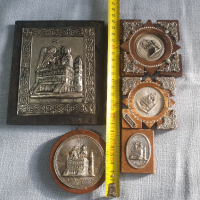Лот 2- стари домашни икони -  5 броя, снимка 7 - Антикварни и старинни предмети - 44629215