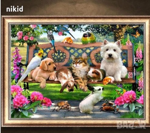 5D Гоблен домашни любимци диамантен гоблен картина мозайка за направа по схема с камъчета, снимка 1