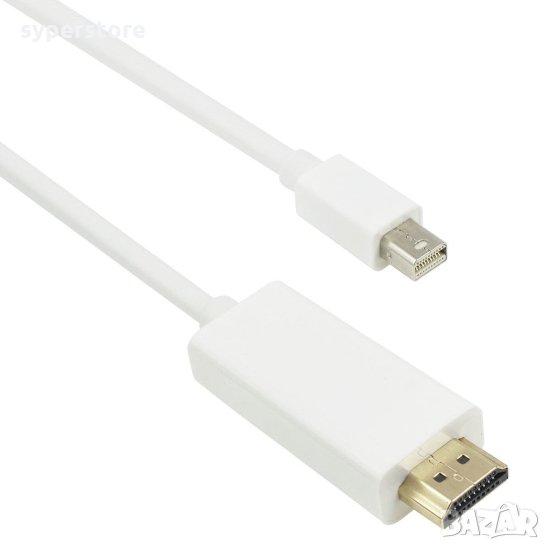 Каблел Mini DP Към HDMI 1.5м Digital One SP01042 преходник mini Display Port to HDMI, снимка 1