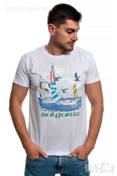 Нова мъжка тениска с трансферен печат България, Яхти, снимка 1