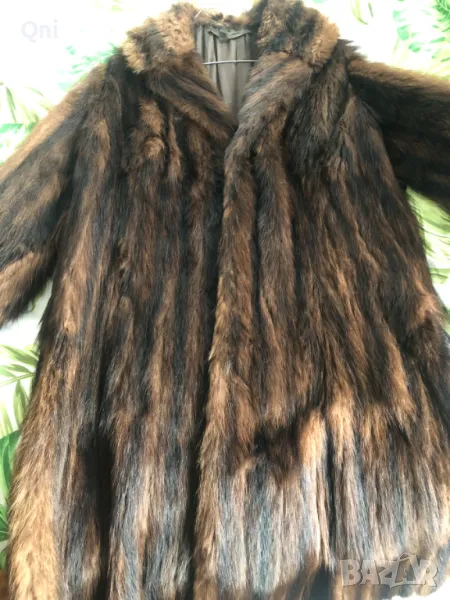Кожено палто от лисица М/Л/ХЛ, снимка 1