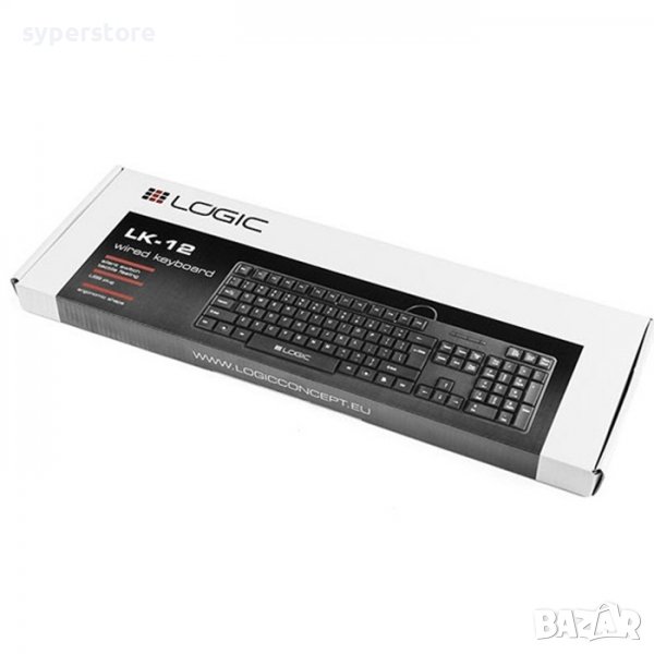 Клавиатура Logic LK-12 USB  черна, SS300639, снимка 1