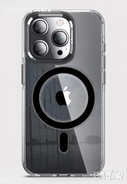 Калъф PVC Wlons Anti-Yellowing MagSafe / Черен-прозрачен / за iPhone 16 Plus 6.7 Баркод : 3130996, снимка 1