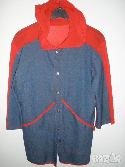 Дънков риза с червен гръб М размер, снимка 1