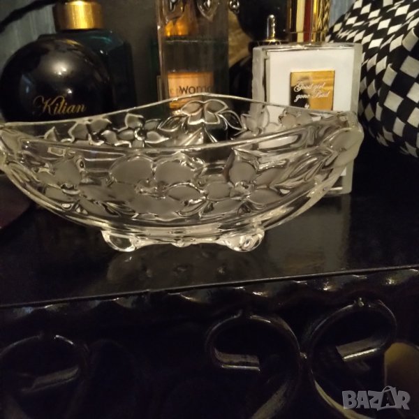 Кристална купа за ядки бохемия, снимка 1