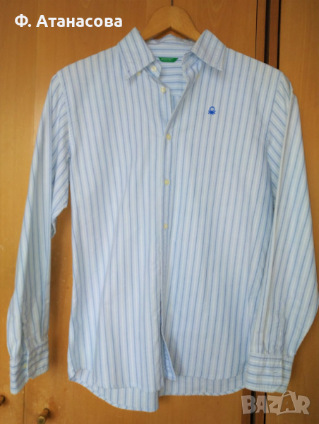 Разпродажба! Нова перфектна мъжка риза United Colors of Benetton Бенетон, размер М, снимка 1