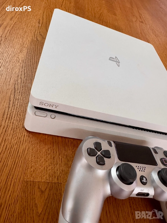 PS4 / PlayStation 4 Slim White – Добро състояние + Подарък!, снимка 1