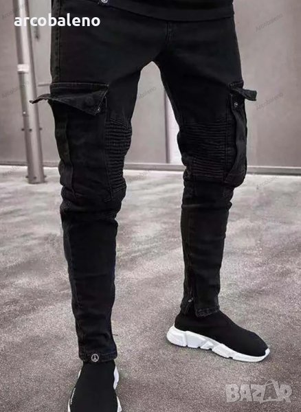 Мъжки модни карго дънки в уличен стил , снимка 1