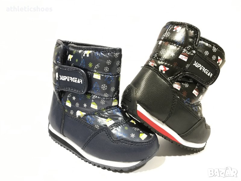 Бебешки апрески в синьо и черно-1082 , снимка 1