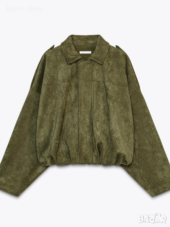 Дамско яке бомбър с ефект на велур , снимка 1