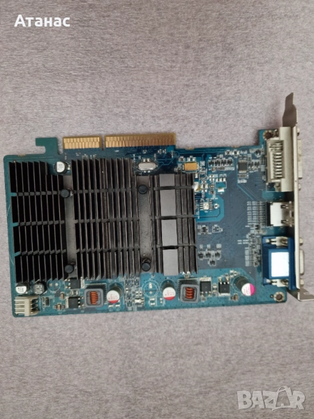 Sapphire Radeon HD 3450 512MB DDR2 AGP + подарък Sapphire Radeon 9250 128 MB + охлаждане с вентилато, снимка 1