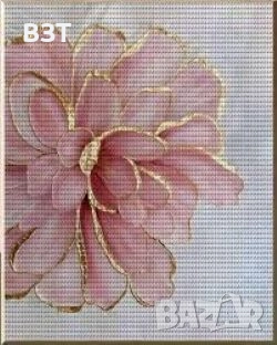 ДИАМАНТЕН ГОБЛЕН – РОЗОВА ХРИЗАНТЕМА, снимка 1