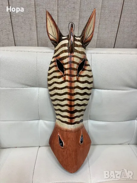 Маска за стена от дърво 50см., снимка 1