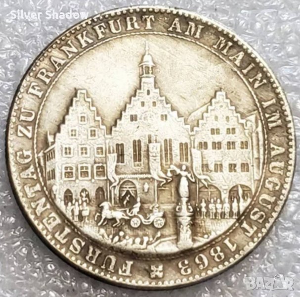 Монета Франкфурт 1 Талер 1863 г., снимка 1