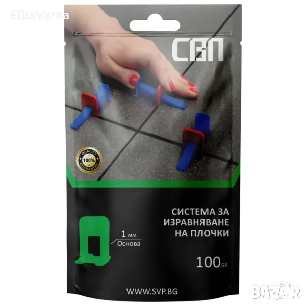 ИЗРАВНИТЕЛ ЗА ПЛОЧКИ – ОСНОВА 1 ММ 100 БР., снимка 1