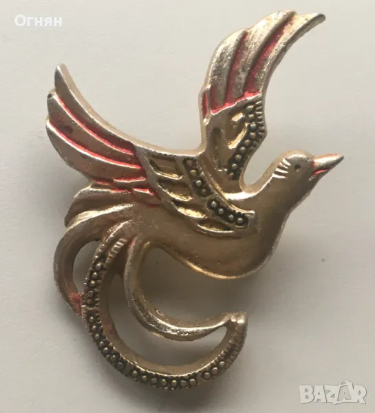 Брошка Жар птица, снимка 1
