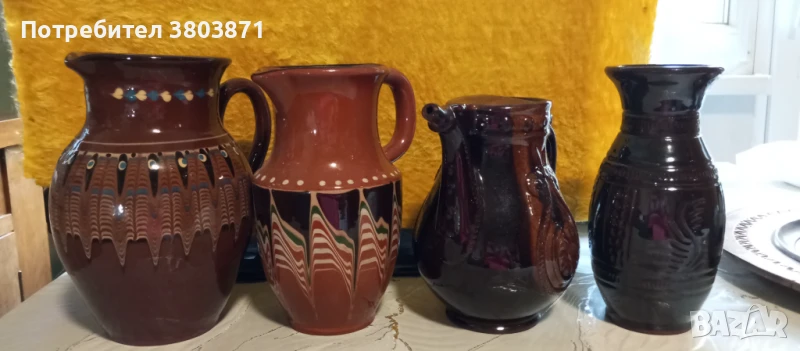 Керамични кани и ваза, снимка 1