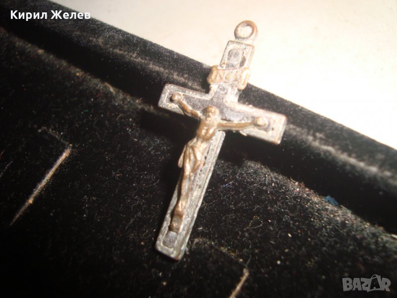СТАРО МЕТАЛНО РАЗПЯТИЕ КРЪСТЧЕ 20956, снимка 1