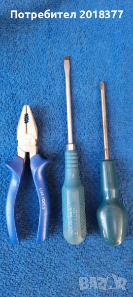 Комплект - клещи ,отвертки , снимка 1