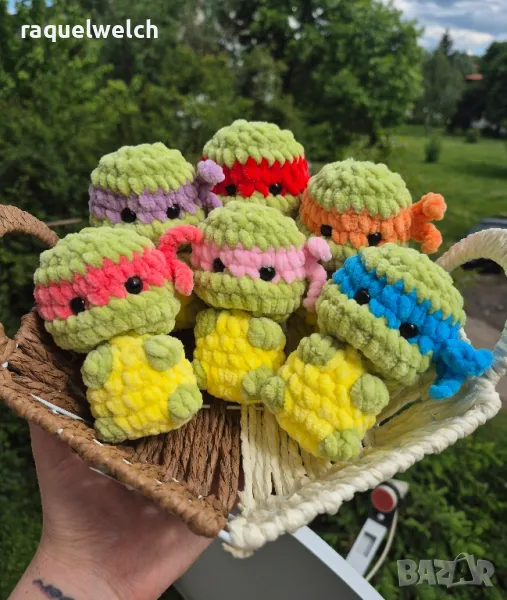 Ръчно Изплетени Костенурки Нинджа Амигуруми, снимка 1