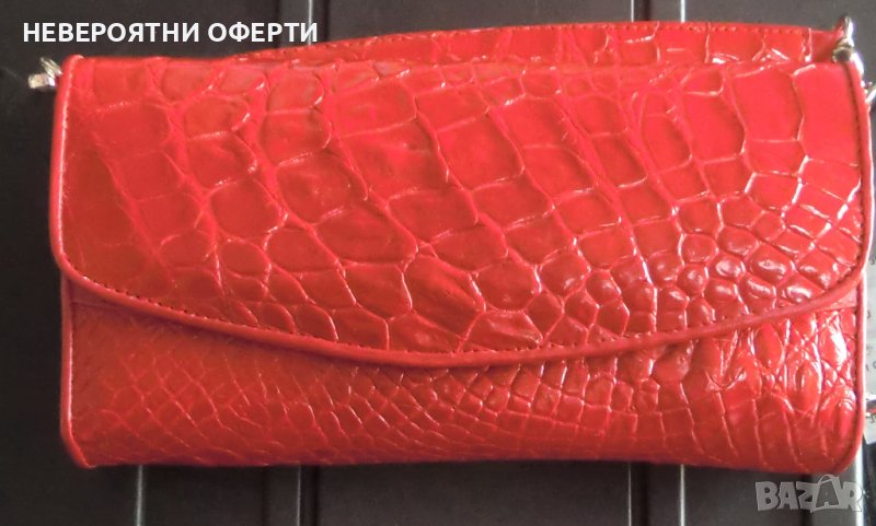 Чанта Портмоне 100 % Крокодилска кожа с Докумен за Произход, снимка 1