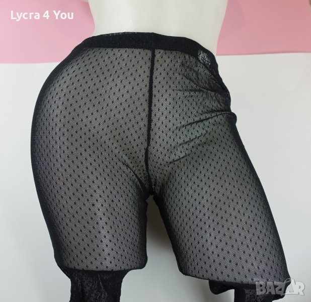 M/L VILA Clothes дамски черен тюлен клин с дантела на крачолите, снимка 1