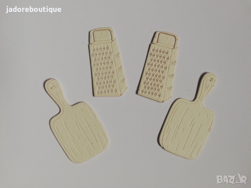 Елемент от бирен картон кухненска дъска и ренде 4 бр скрапбук рецептурник декорация , снимка 1