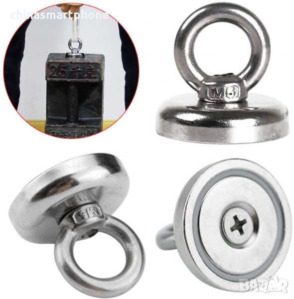 36mm 45кг. МАГНИТ с халка за магнитен риболов, снимка 1