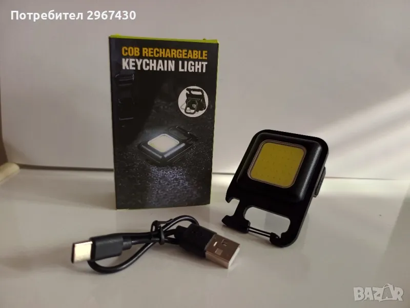Мини лед фенер с акумулаторна батерия, снимка 1