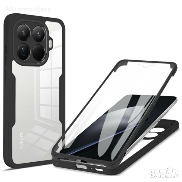 Защитен калъф + PET Протектор за Xiaomi 15T Pro | Акрил + TPU, Прозрачен дизайн, 360° Защита, 6 Цвет, снимка 1
