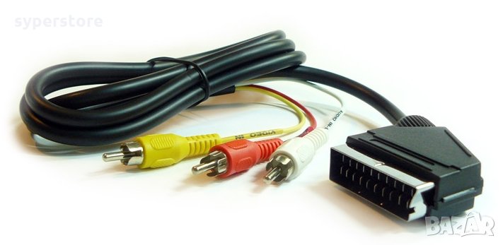 Кабел Скарт - 3 чинча 1,2 метра Digital One SP00043  Scart to 3 RCA 1.2 m, снимка 1