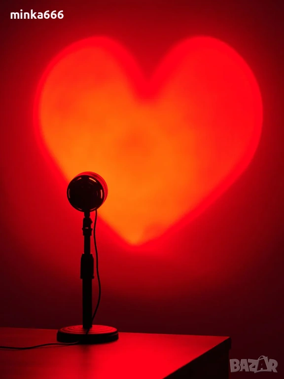 LED лампа прожекция на сърце, снимка 1