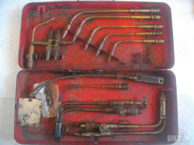 НЕМСКИ ГОЛЯМ КОМПЛЕКТ ЗА ОКСИЖЕН ГАЗОКИСЛОРОДНО ЗАВАРЯВАНЕ РЯЗАНЕ РЕЗАЦИ ГОРЕЛКИ РЕЗАЧИ В КУФАР, снимка 1