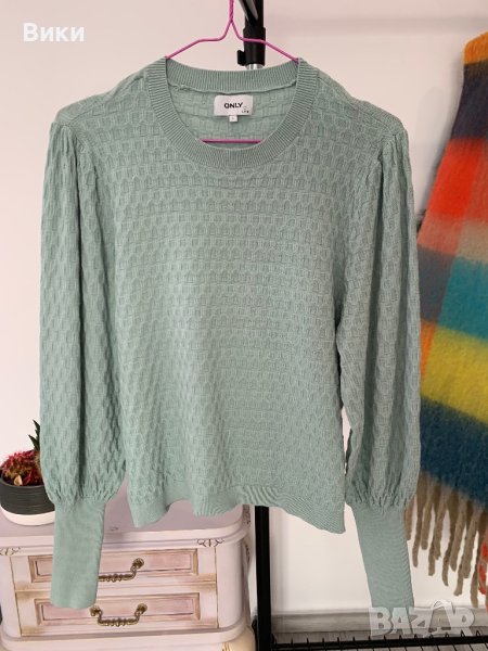 Пуловер цвят мента на Only в размер Л, снимка 1