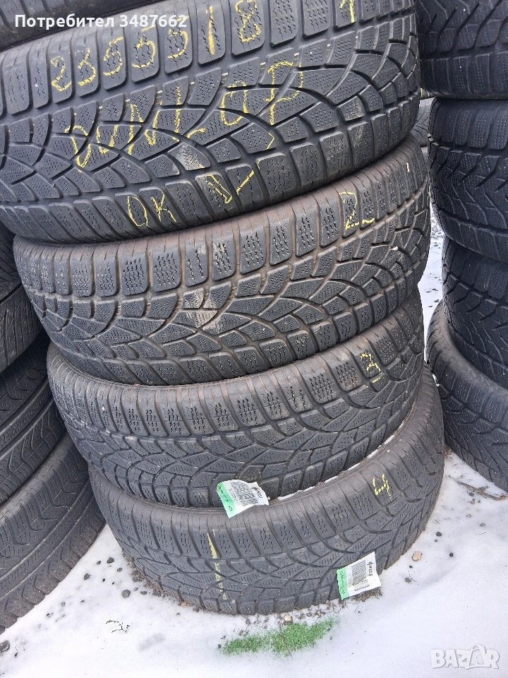 235 55 18 DUNLOP 4броя зимни , снимка 1