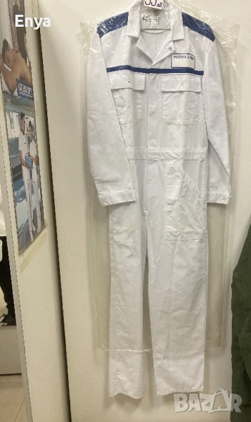 Работен гащеризон (цял-с ръкави-комбинезон) БЯЛ - ВТОРА УПОТРЕБА, снимка 1