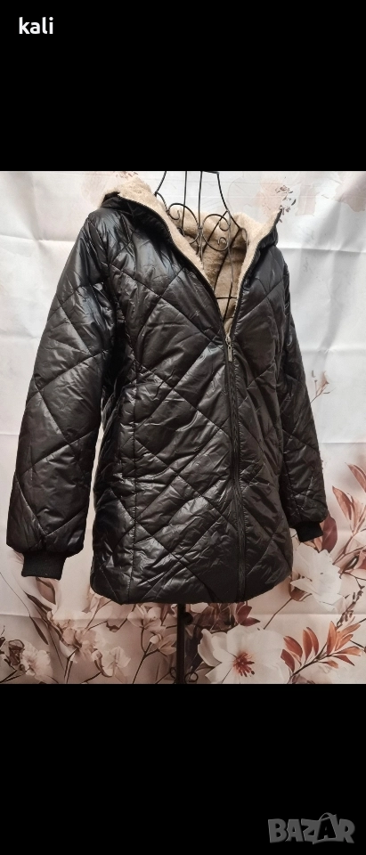 Топло черно яке с мека пухкава подплата, снимка 1