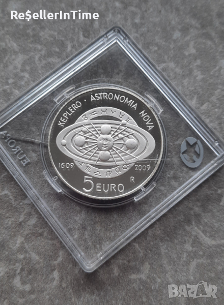 Възпоменателна сребърна монета 5 Euros Johannes Kepler, снимка 1